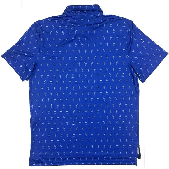 RLX Ralph Lauren Mens Polo Shirt Sz Medium Cocktails Print Performance Golf - Picture 4 of 14